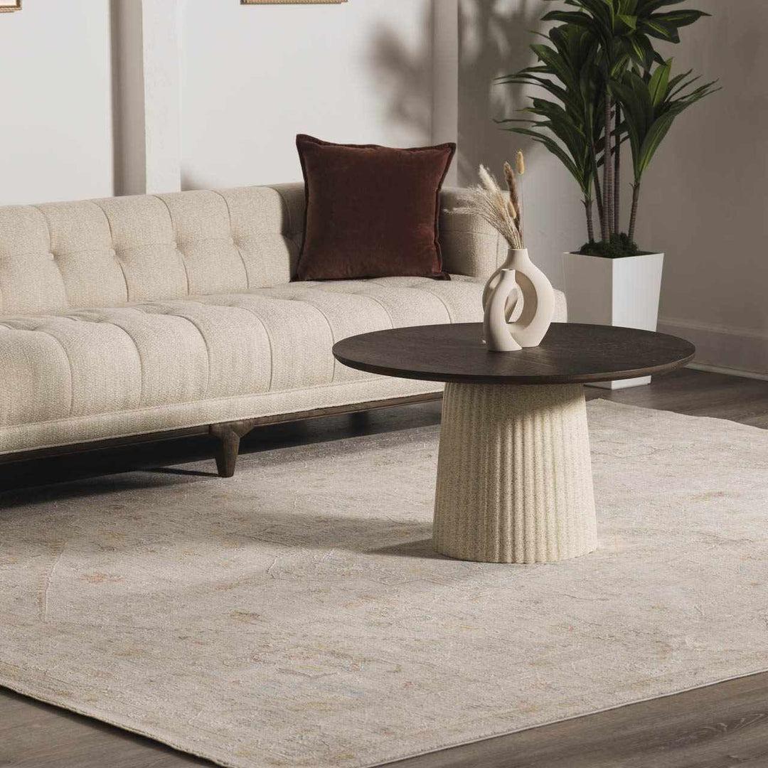 Engin Traditional Medallion Design Gray Area Rug