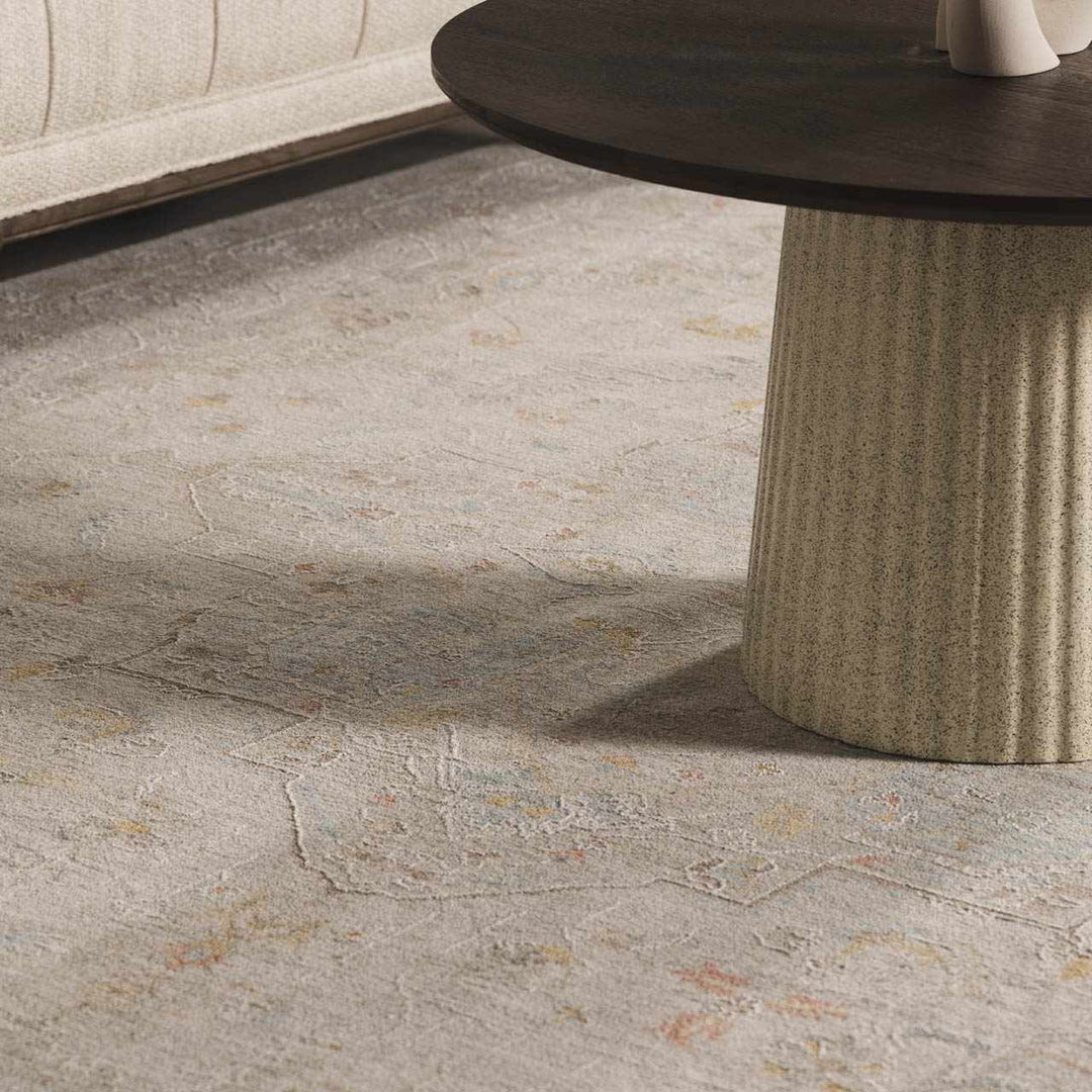 Engin Traditional Medallion Design Gray Area Rug