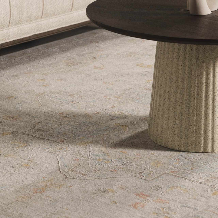 Engin Traditional Medallion Design Gray Area Rug