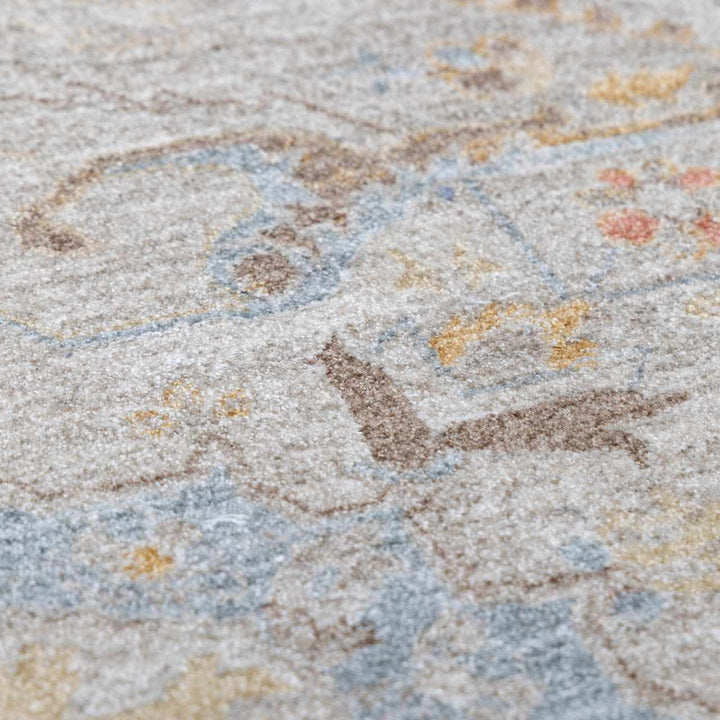 Engin Traditional Medallion Design Gray Area Rug