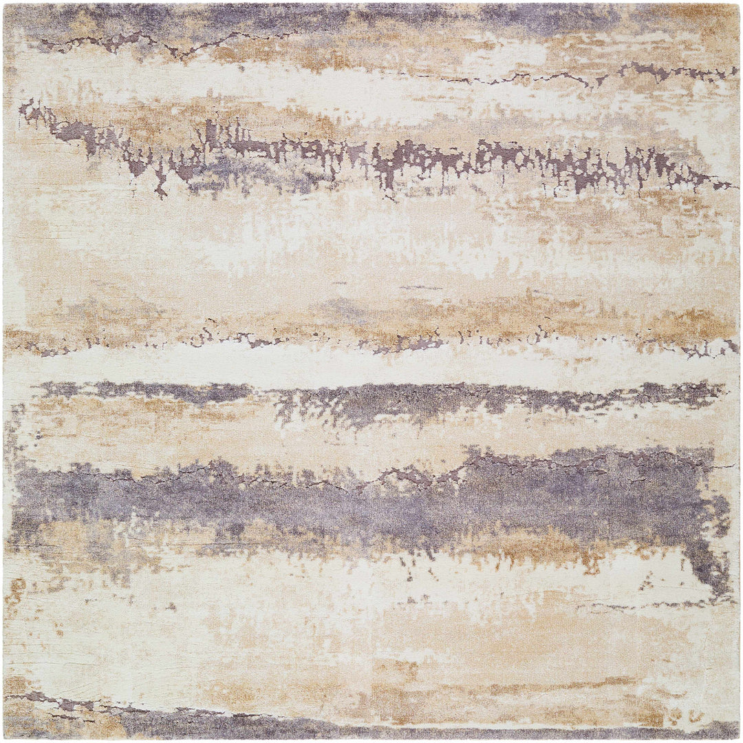 Ezell Modern Abstract Design Beige And Gray Rug
