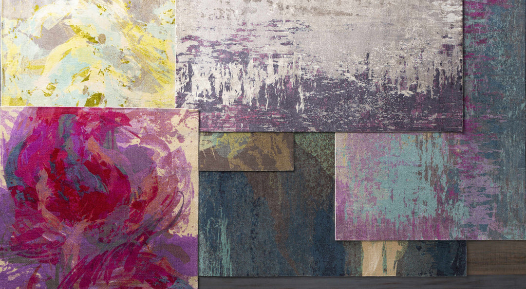 Alvaton Modern Abstract Design Blue And Gray Area Rug