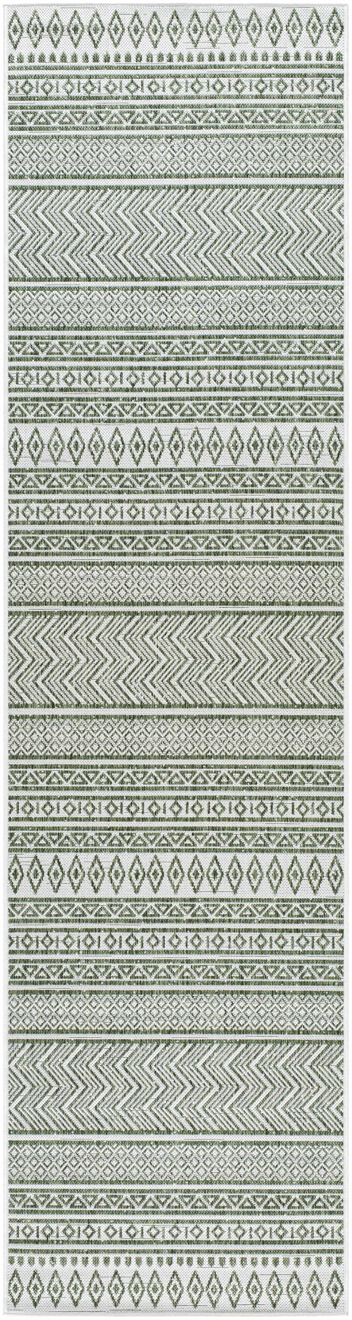 Fenny Modern Style Green And Ivory Outdoor Area Rug