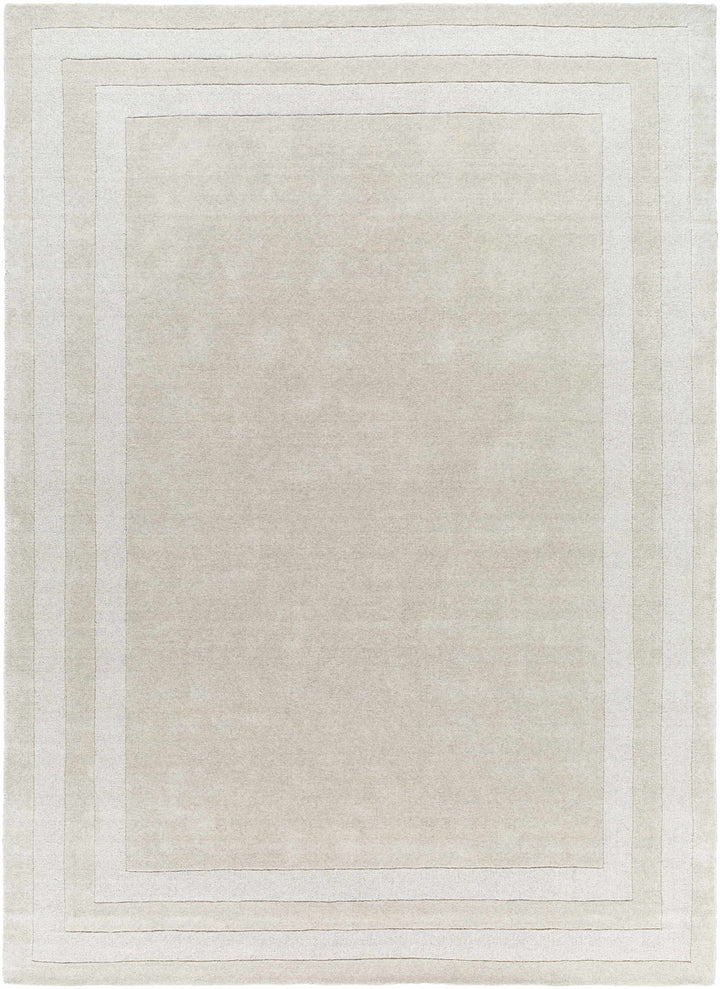 Ferrum Modern Solid Beige Area Rug