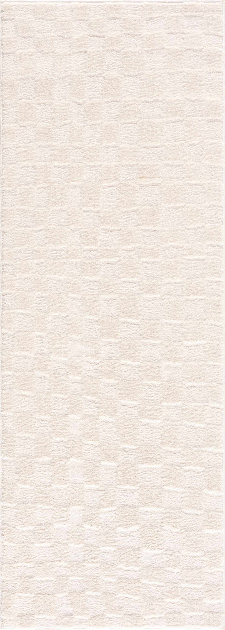 Keesa Modern Checkered Pattern Ivory Rug