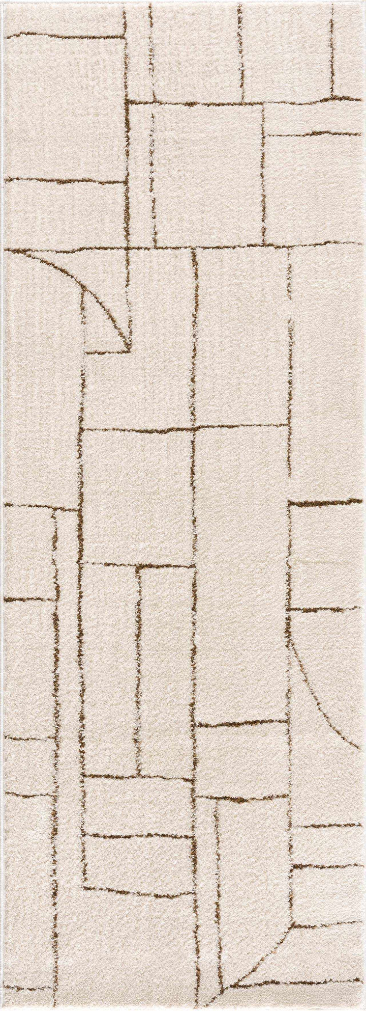 Keats Contemporary Geometrical Design Beige Rug