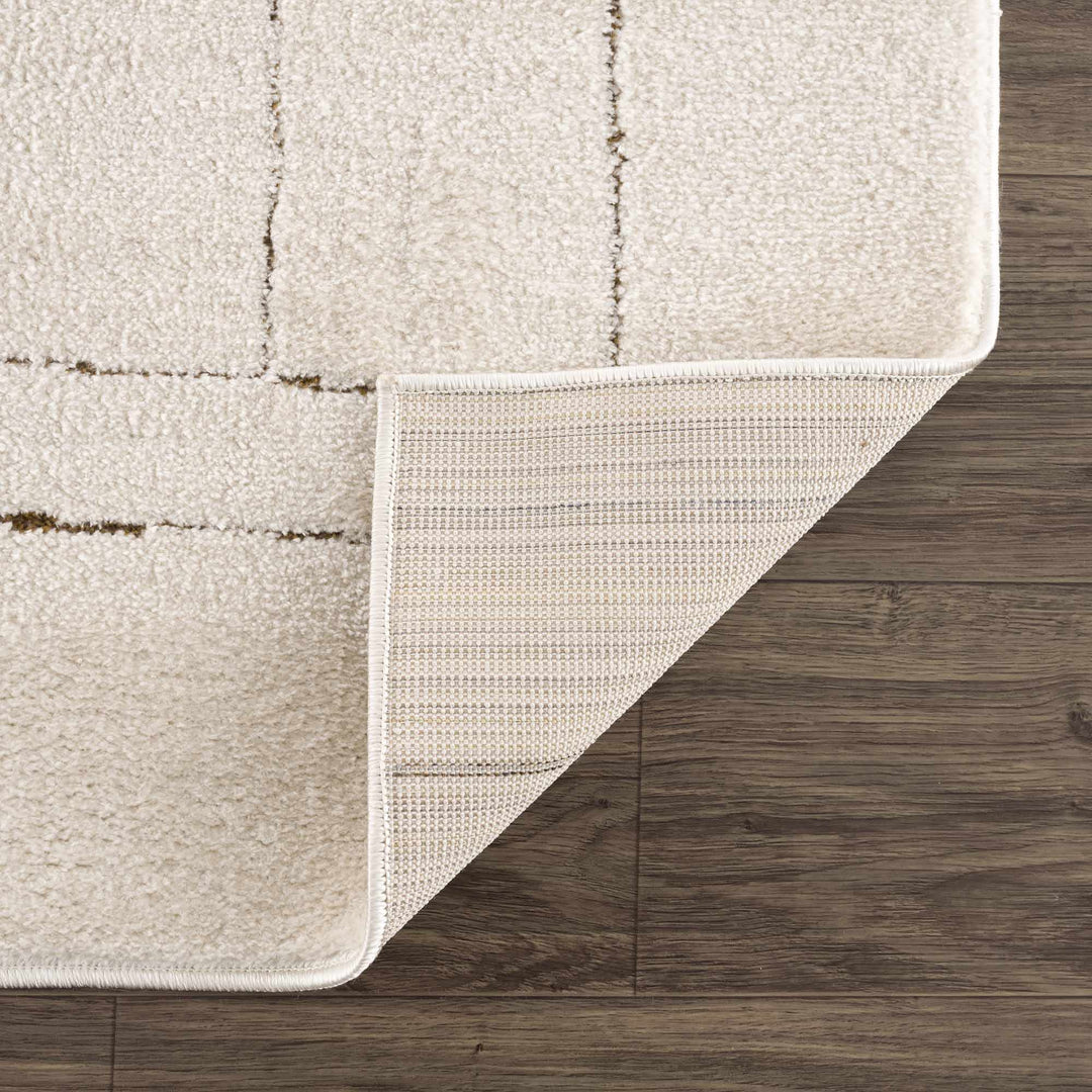 Keats Contemporary Geometrical Design Beige Rug
