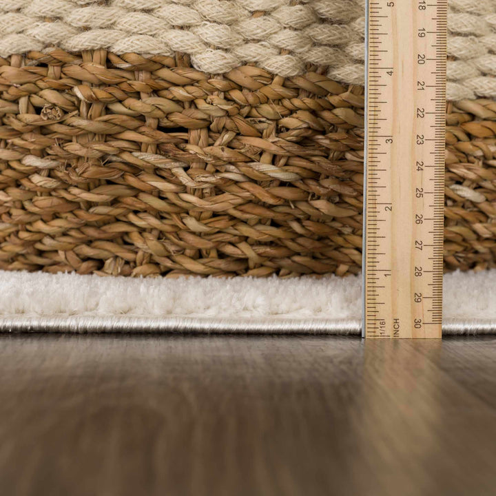 Keats Contemporary Geometrical Design Beige Rug
