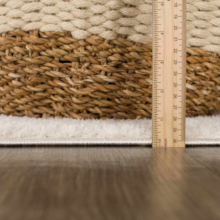 Julio Ivory Contemporary Geometrical Design Rug