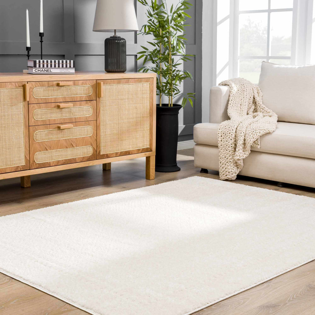 Julio Ivory Contemporary Geometrical Design Rug