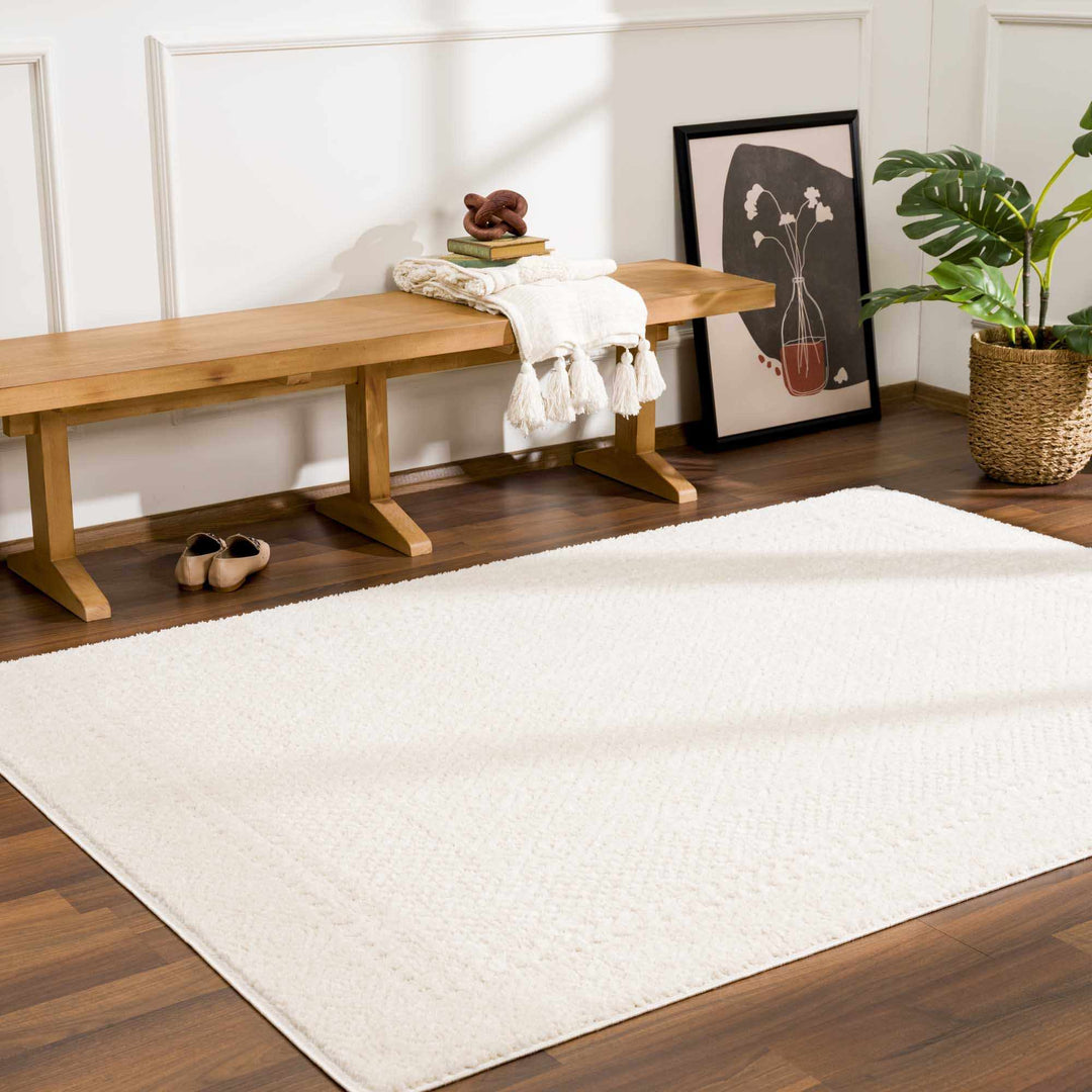 Julio Ivory Contemporary Geometrical Design Rug