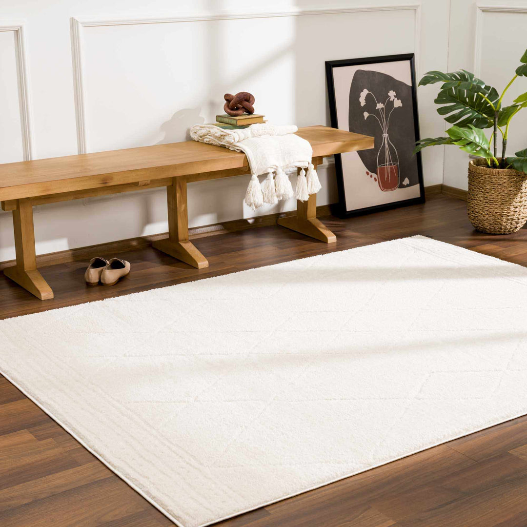 Keone Modern Style Ivory Area Rug