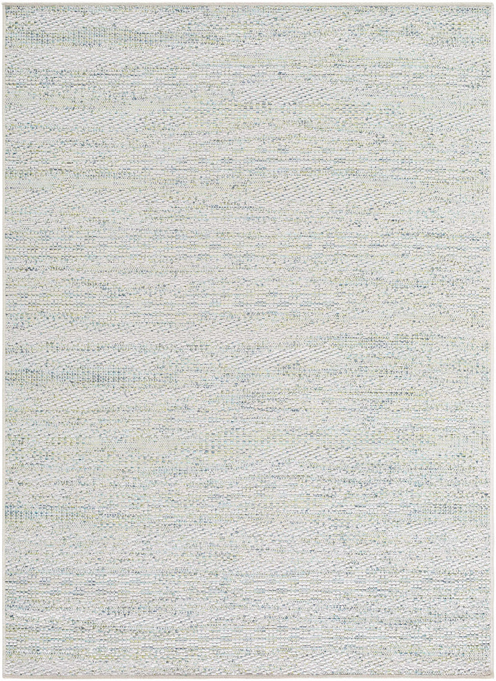 Alezae Modern Style  Ivory And Blue Outdoor Area Rug