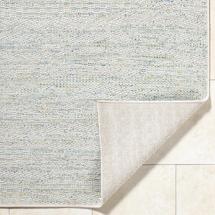 Alezae Modern Style  Ivory And Blue Outdoor Area Rug