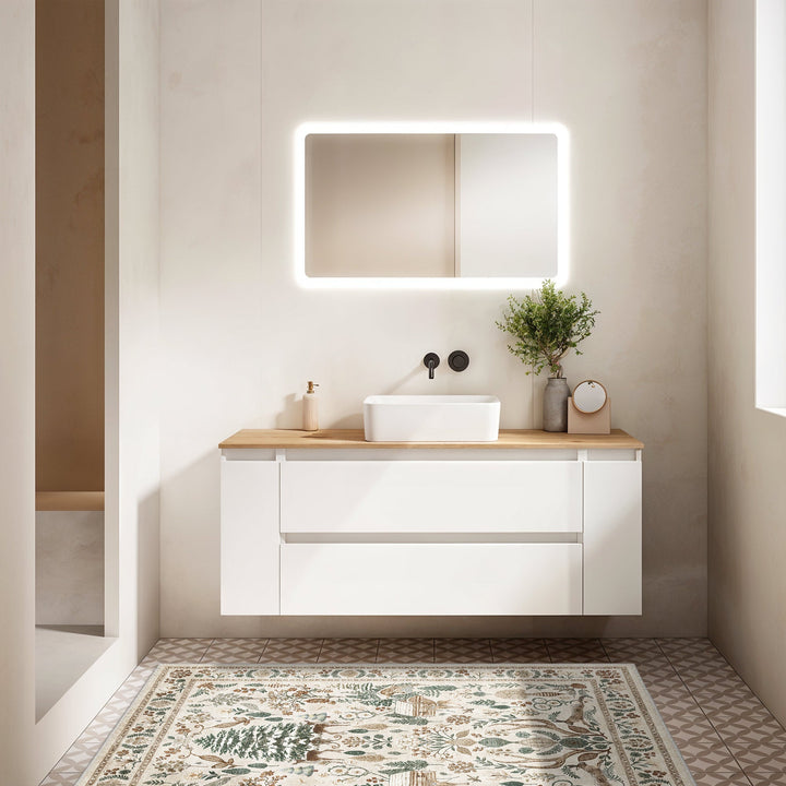 Tree of Life Beige And Green Machine Washable Cotton Area Rug