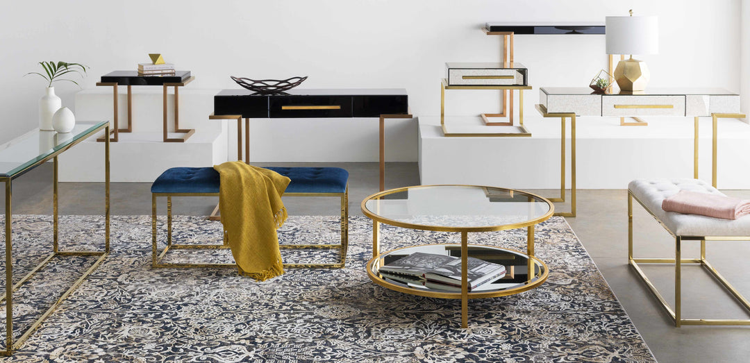 Coleford Gold Geometric Table Lamp – Contemporary Accent Light