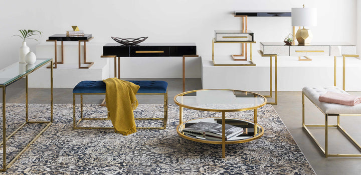 Coleford Gold Geometric Table Lamp – Contemporary Accent Light
