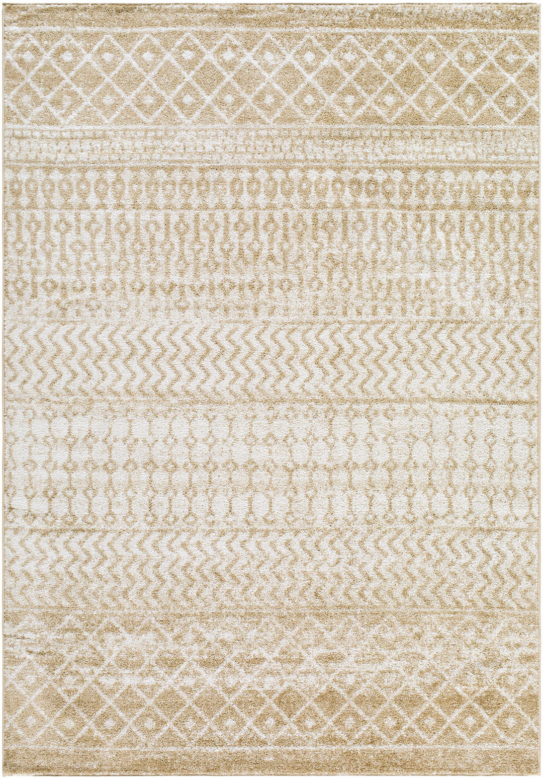 Genji Modern Style Ivory And Gray Rug