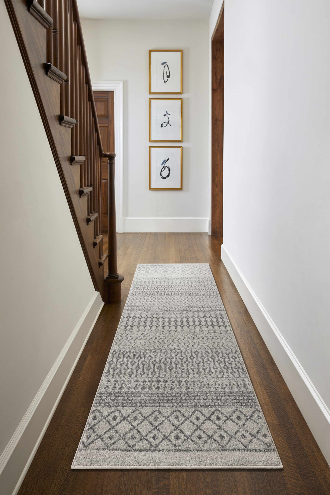 Genji Modern Style Ivory And Gray Rug