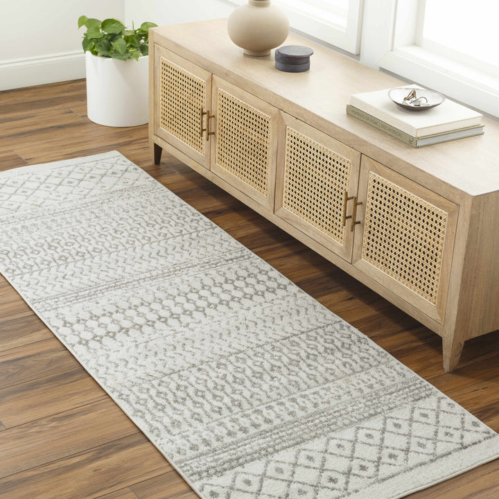 Genji Modern Style Ivory And Gray Rug