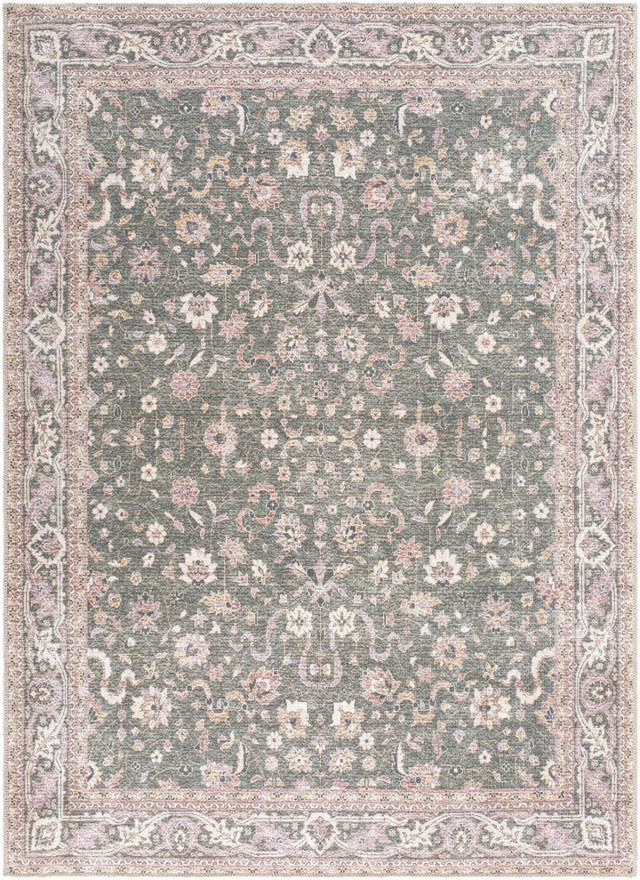 Alyson Traditional Green And Beige Washable Rug