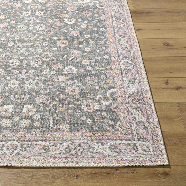 Alyson Traditional Green And Beige Washable Rug