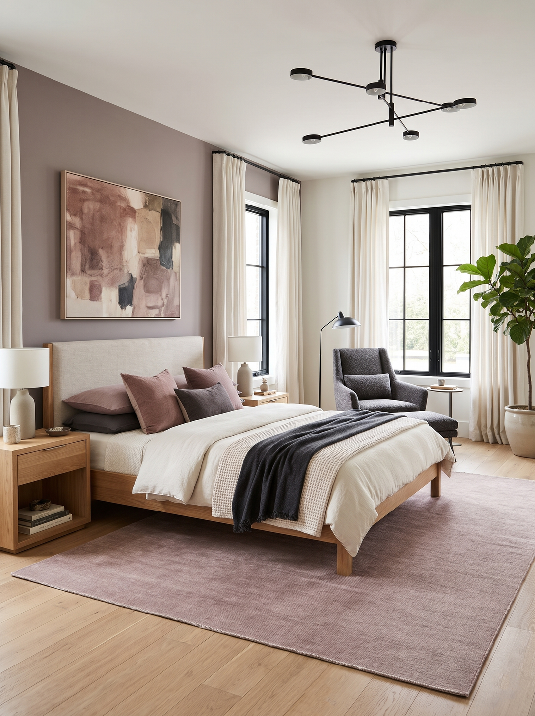 Rectangular solid peach wool rug with hand-knotted texture, low pile