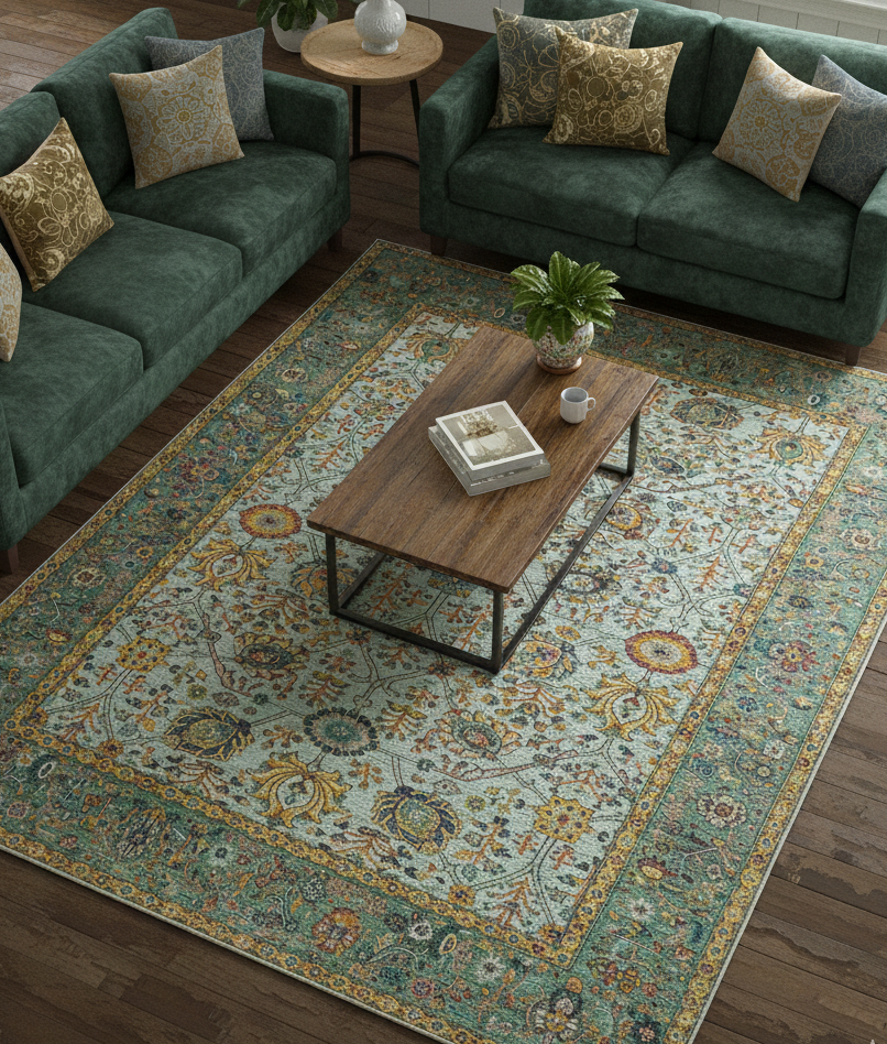 Blue Traditional Turkish knot fine 9.6x12 Hand knotted Wool Area Rug