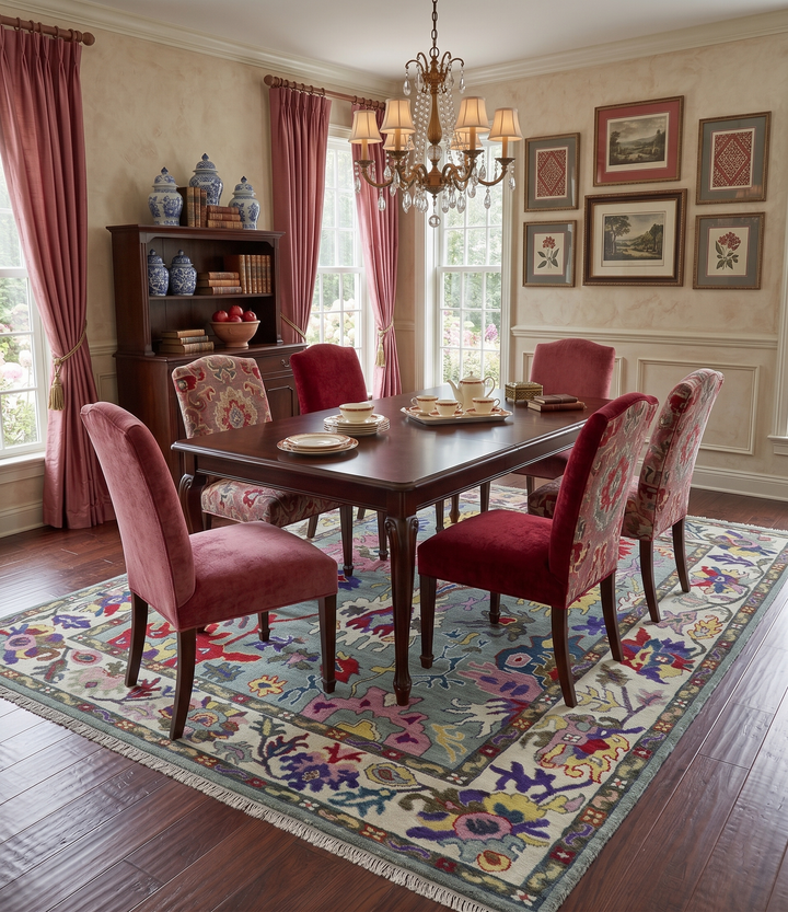 Vibrant colorful Gray And Ivory Hand Knotted Traditional Oushak wool Area Rug