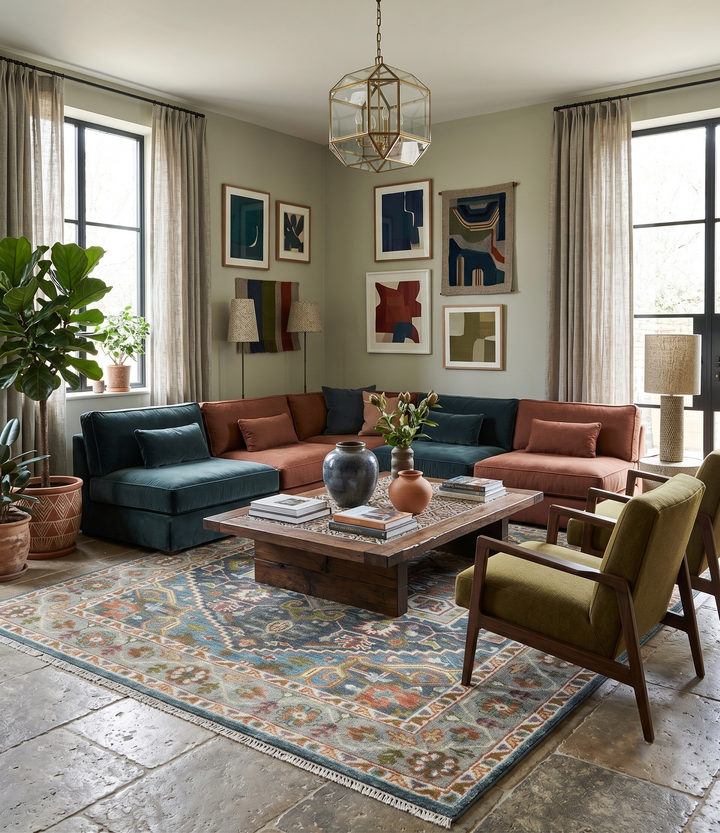 Hand Knotted Charcoal, Camel and Teal Traditional Heriz Multi size Wool Area Rug