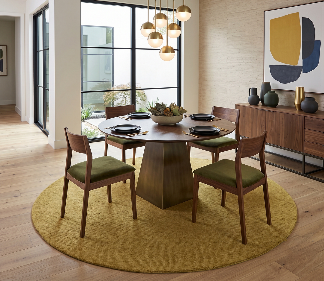 Terra Custom Made Copper Modern Solid Design Hand Tufted Wool Rug