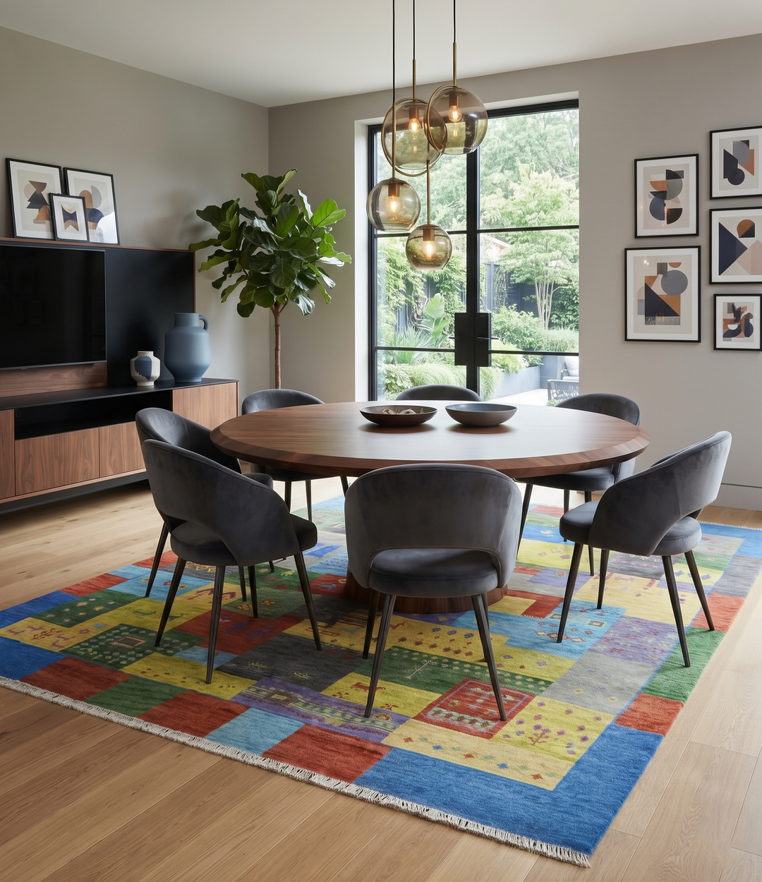 Hand knotted Traditional Multi color Antique Tribal Style Gabbeh Design Wool Area Rug