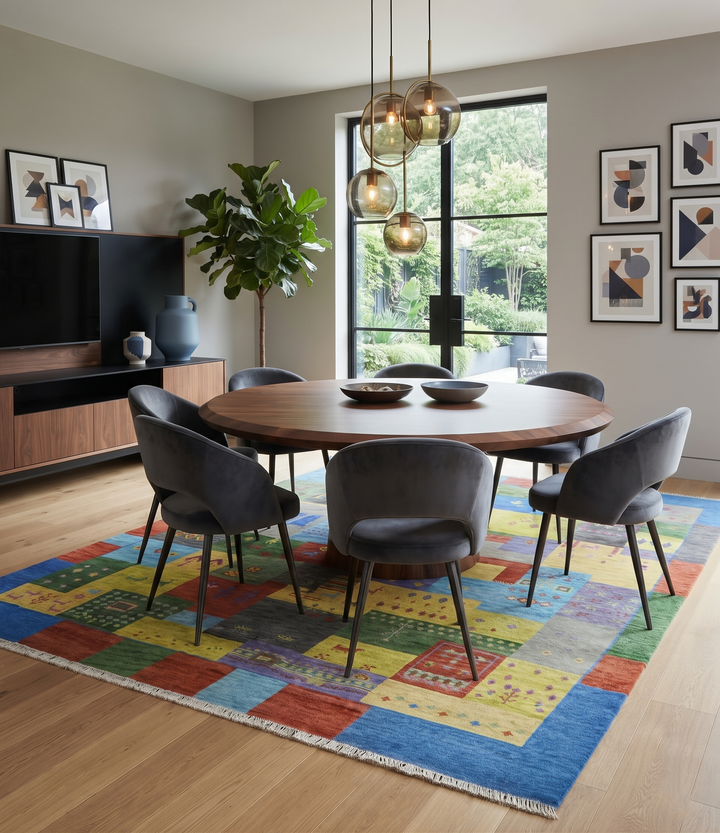 Hand knotted Traditional Multi color Antique Tribal Style Gabbeh Design Wool Area Rug