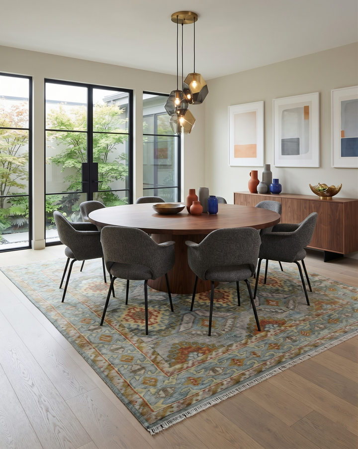 9x12 Hand Knotted Gray, Silver and Beige Oriental Traditional Wool Area Rug, Living Room and Bedroom Rug