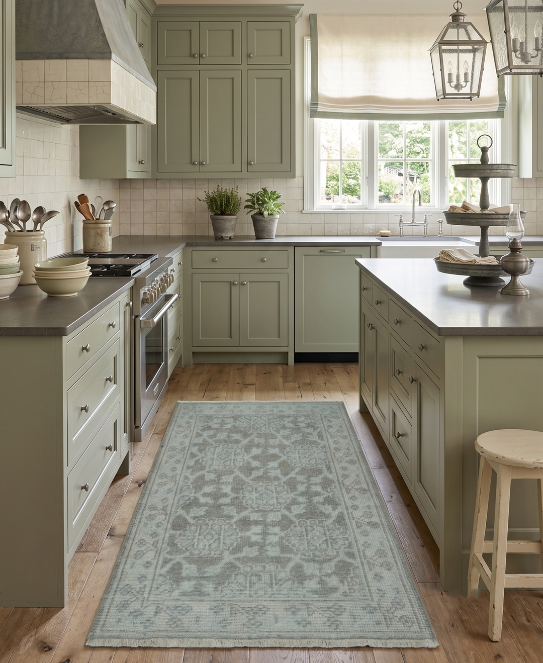 2x3 Hand Knotted Ivory and Gray Traditional Persian Wool Rug