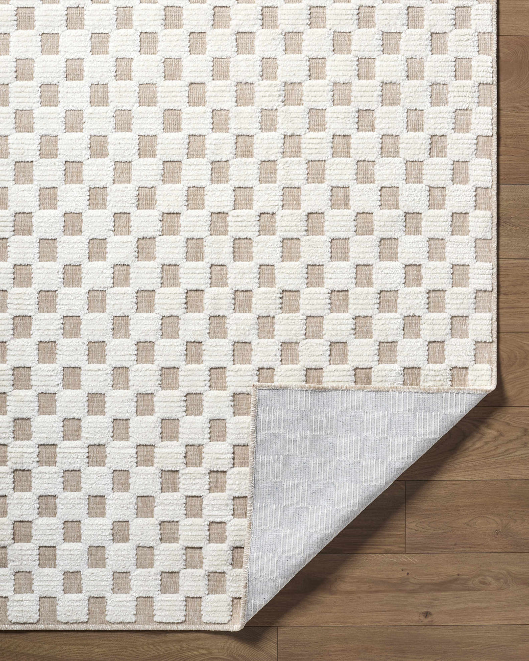 Anthea Modern Geometric Design Ivory Washable Area Rug