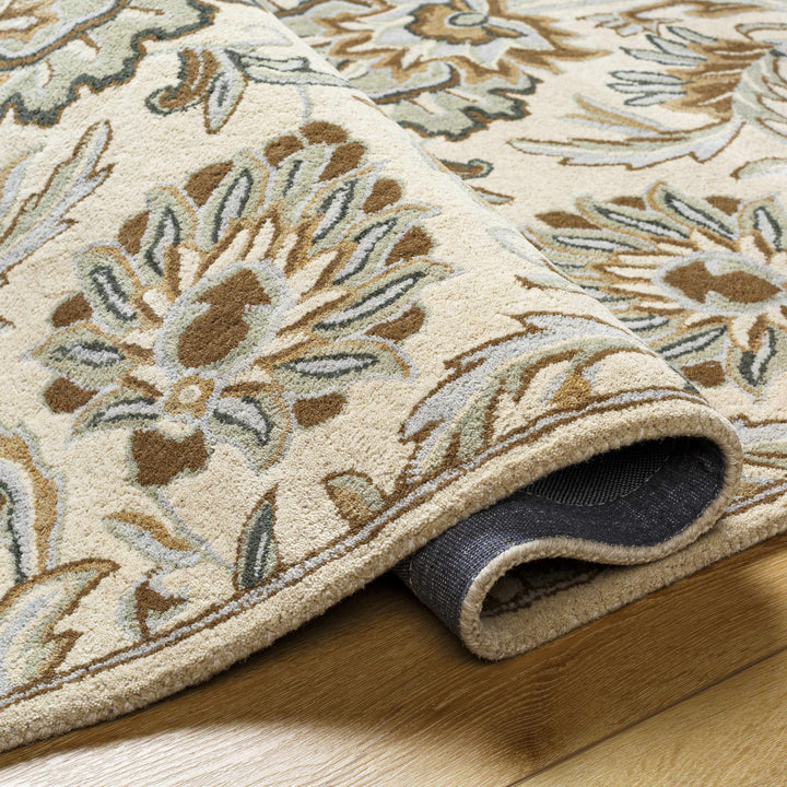 Helia Beige And Brown Traditional Style Hand Tufted Area Rug