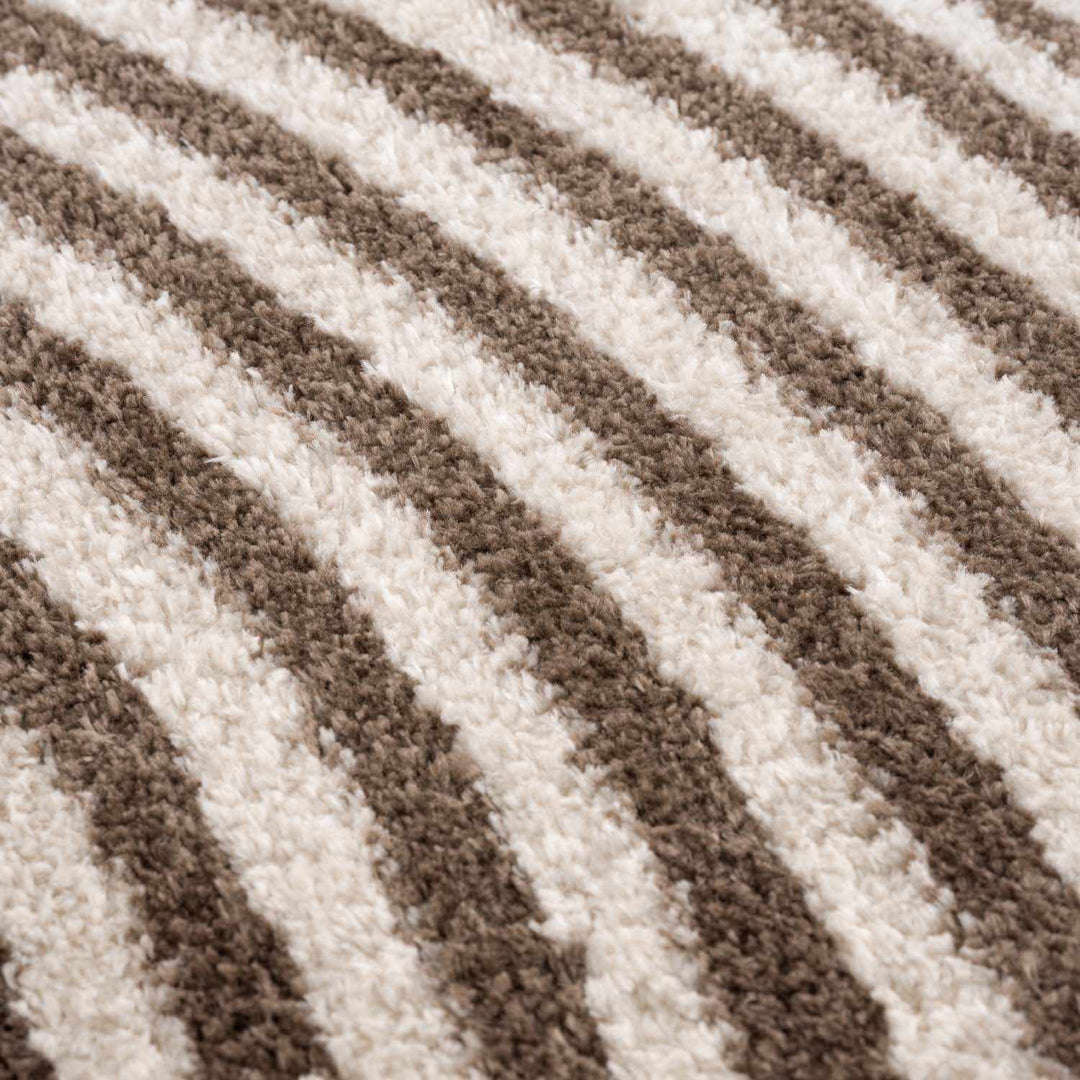 Allard Brown And Beige Contemporary Design Washable Rug