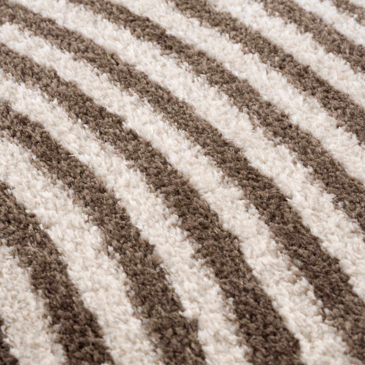 Allard Brown And Beige Contemporary Design Washable Rug