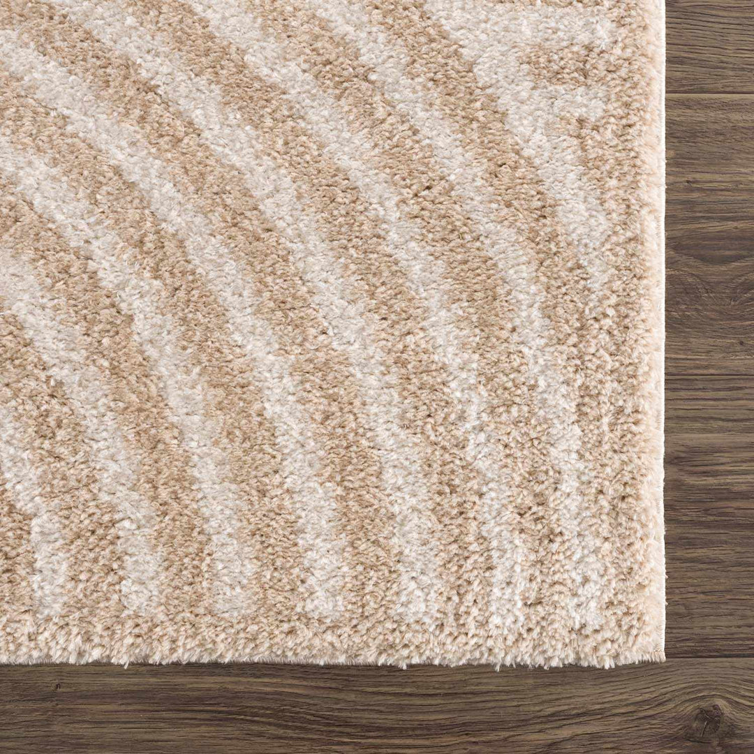 Allard Contemporary Geometrical Beige And Ivory Rug