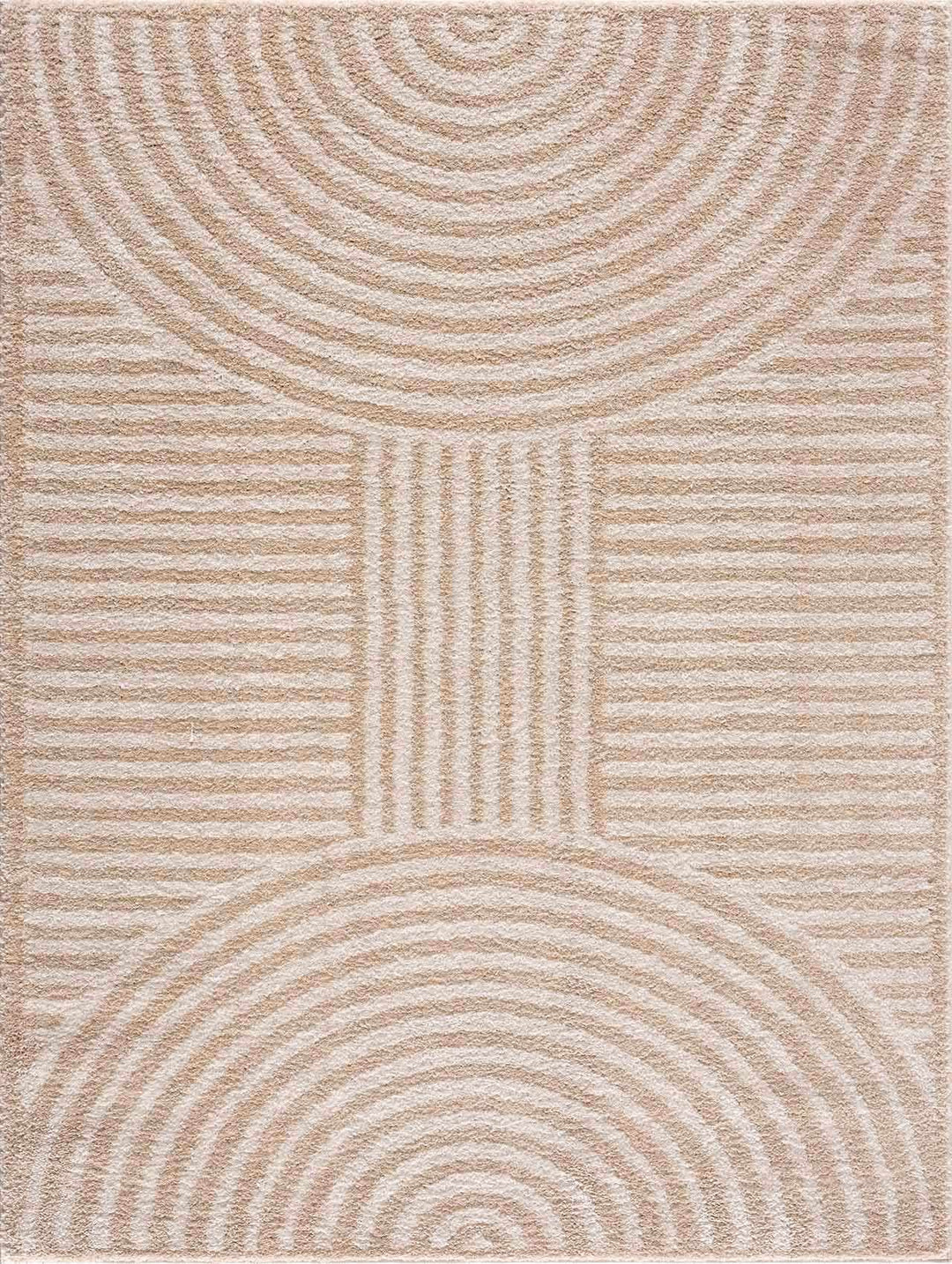 Allard Contemporary Geometrical Beige And Ivory Rug