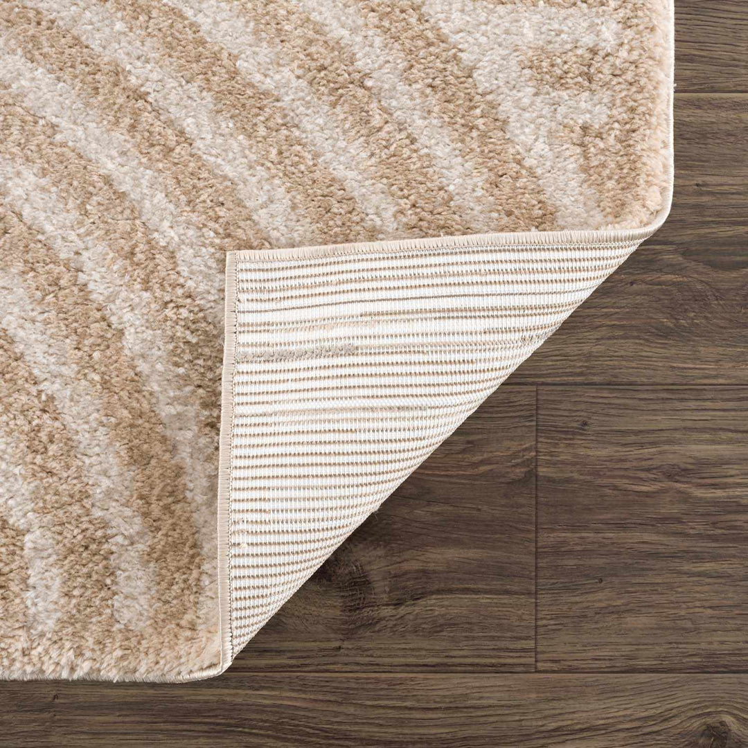 Allard Contemporary Geometrical Beige And Ivory Rug