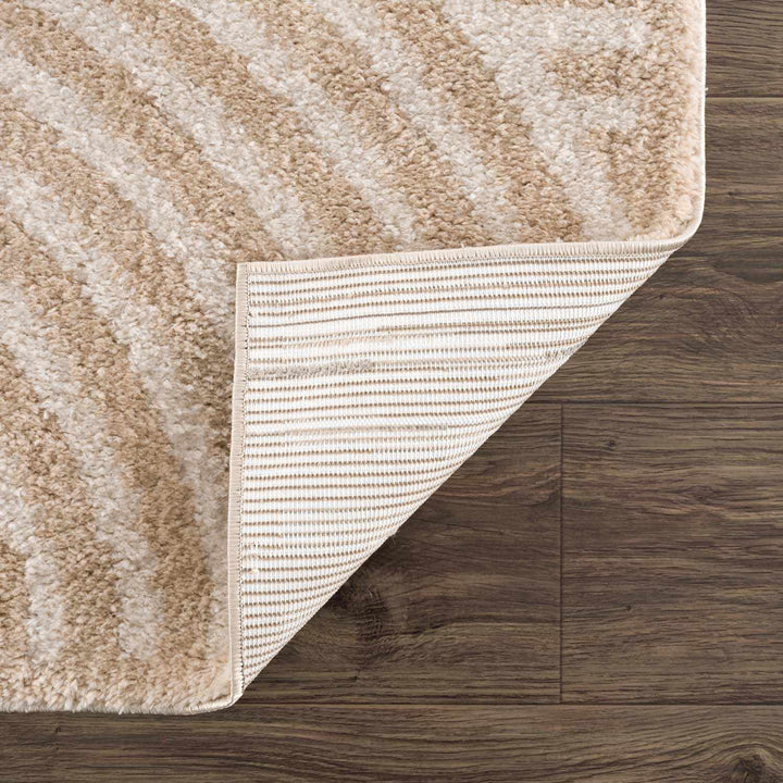 Allard Contemporary Geometrical Beige And Ivory Rug