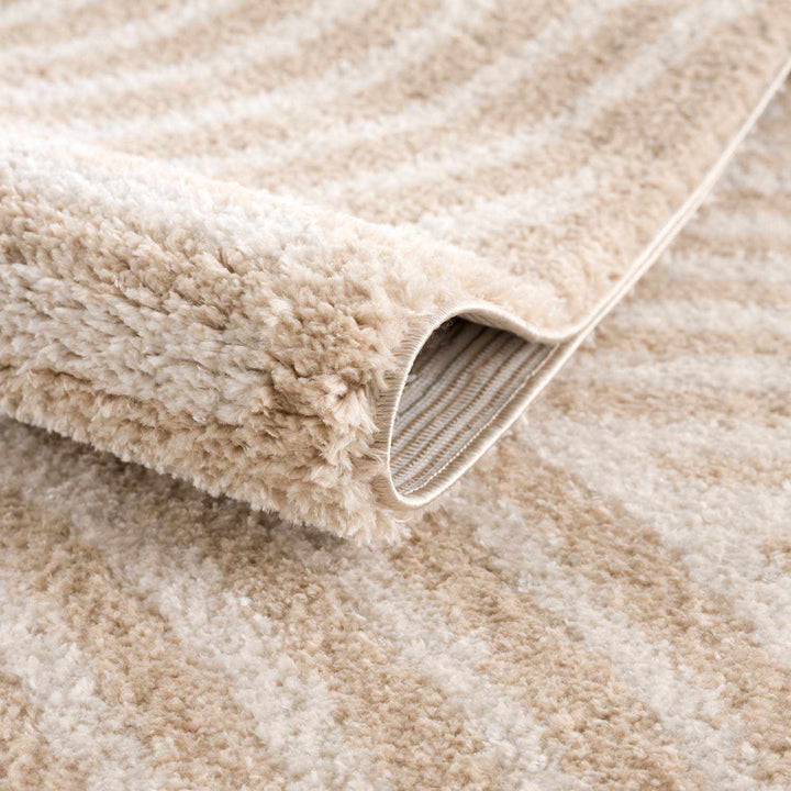 Allard Contemporary Geometrical Beige And Ivory Rug