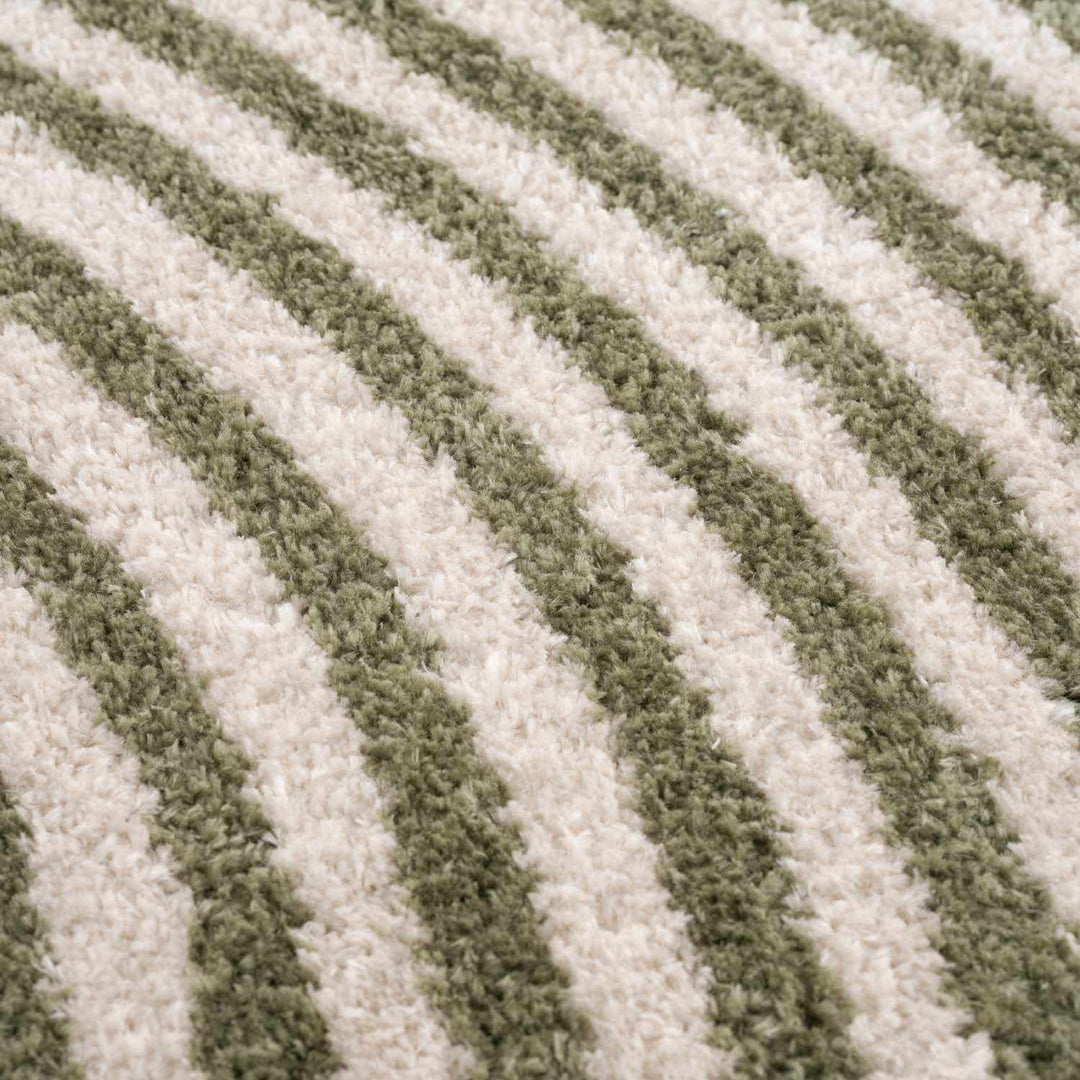 Allard Olive And Beige Contemporary Design Washable Rug