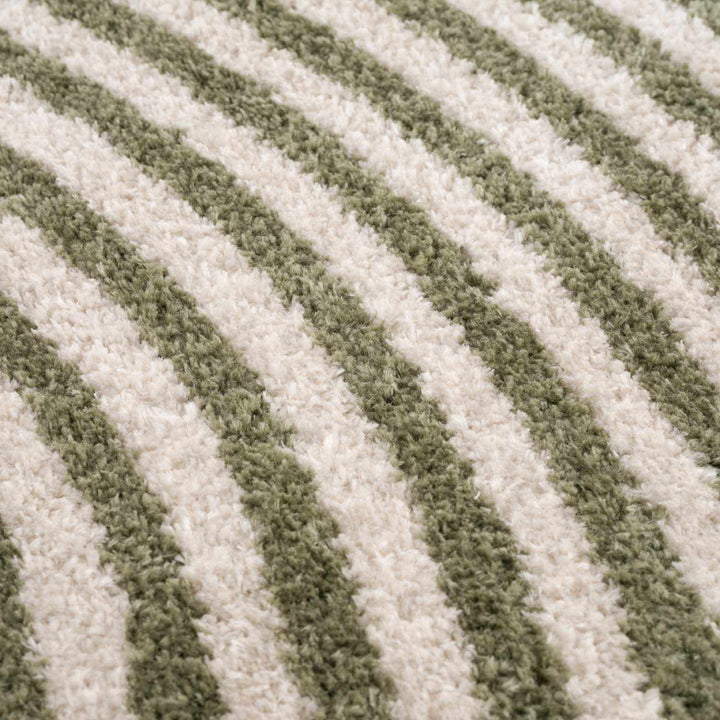 Allard Olive And Beige Contemporary Design Washable Rug