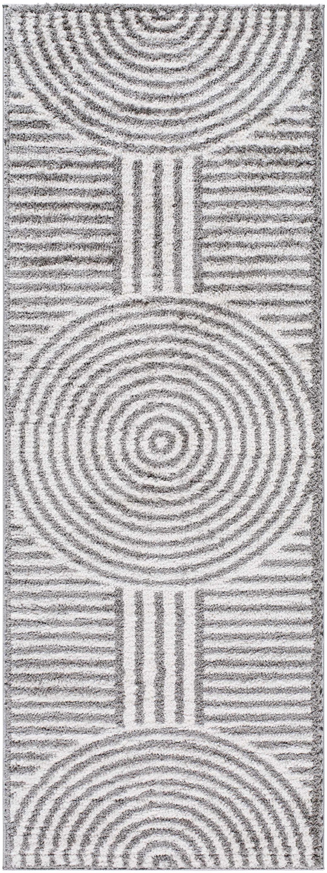 Allard Contemporary Style Beige And Brown Washable Area Rug