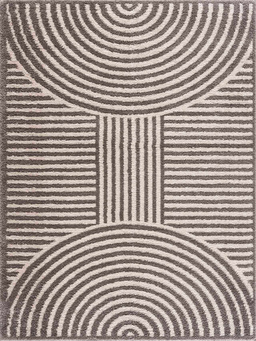 Allard Contemporary Style Beige And Brown Washable Area Rug