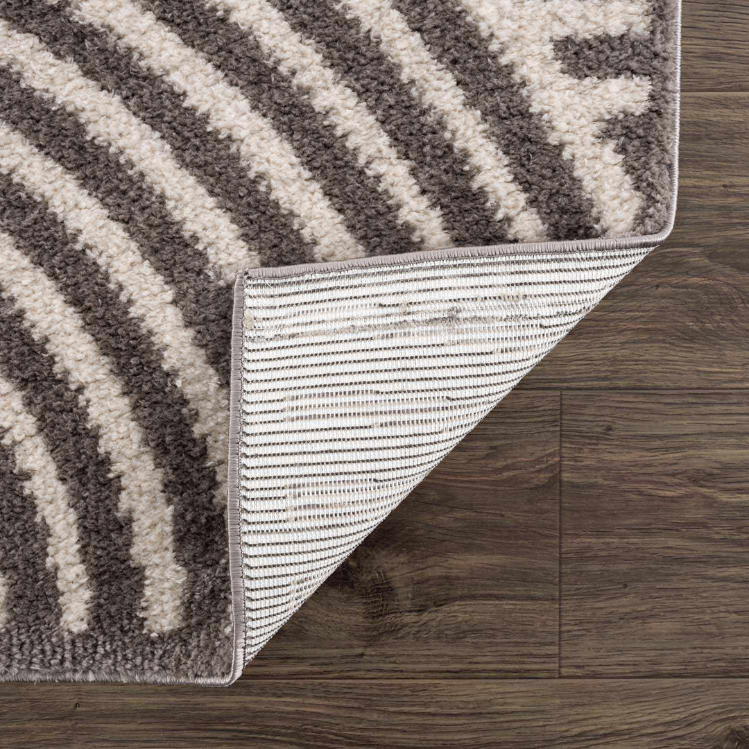 Allard Contemporary Style Beige And Brown Washable Area Rug