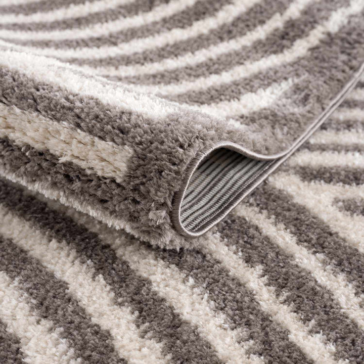 Allard Contemporary Style Beige And Brown Washable Area Rug